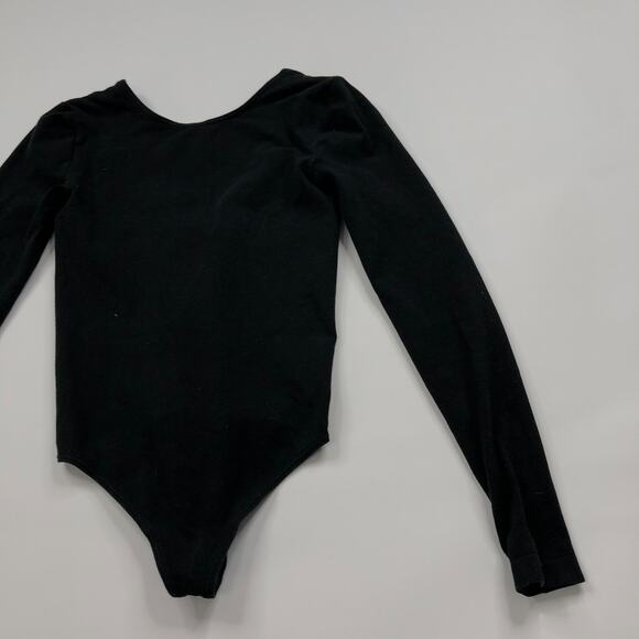 Wolford Leotard S/M? Pullover No Button Long Sleeve Top Black Faded PLS READ HRJ - Picture 2 of 13